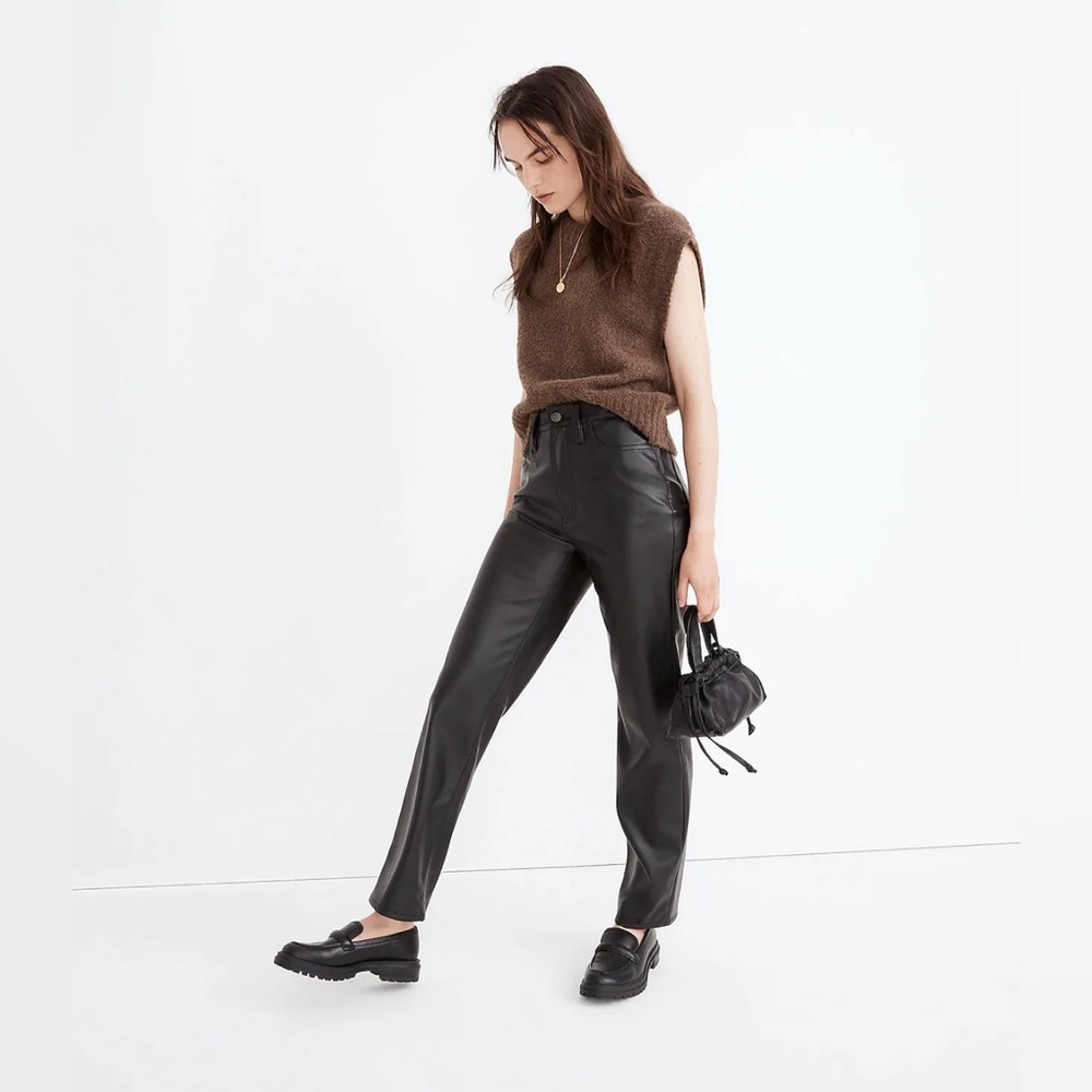 **EUC** MADEWELL Perfect Vintage Jeans in Faux Leather